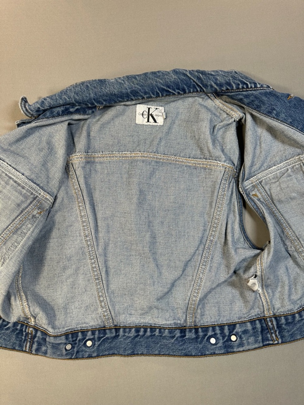 VINTAGE 90s CK Calvin Klein Denim Vest - Womens Medium (Fits Small) - Picture 11 of 13